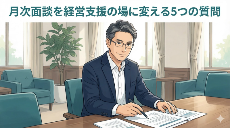 月次面談を経営支援の場に変える5つの質問