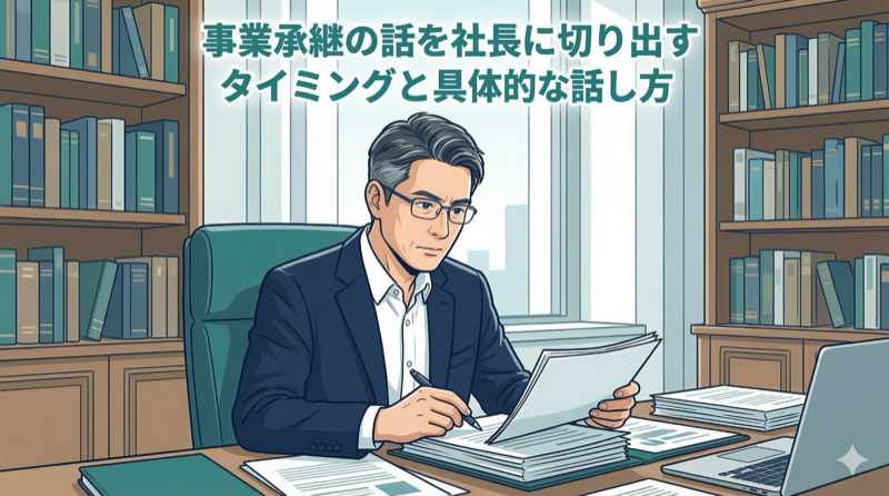 事業承継の話を社長に切り出すタイミングと具体的な話し方